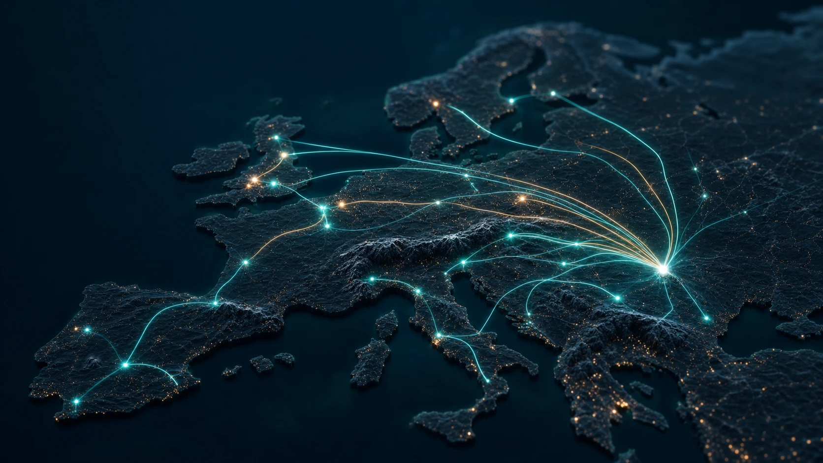 Flexline route network across Europe